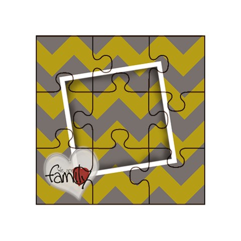 Chevron Family Puzzle 3x3 By Amanda Bunn Front