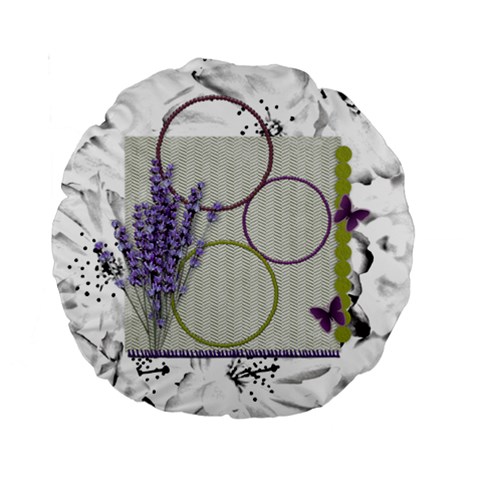 Lavender And Butterfly 15  Cushion By Zornitza Front