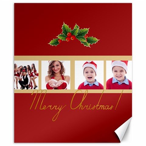 Merry Christmas By Clince 8.15 x9.66  Canvas - 1