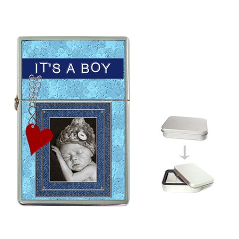 Its A Boy Flip Top Lighter By Lil Front