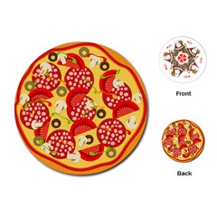 pizza - Playing Cards Single Design (Round)