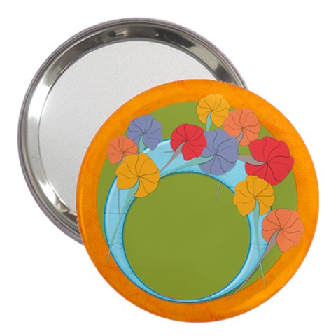 Vivid Colors Flowers Mirror By Zornitza Front