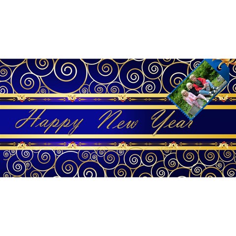 Blue Happy New Year 3d Card By Deborah Front