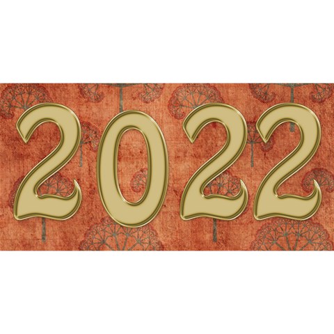 Rustic 2022 New Year 3d Card By Deborah Front