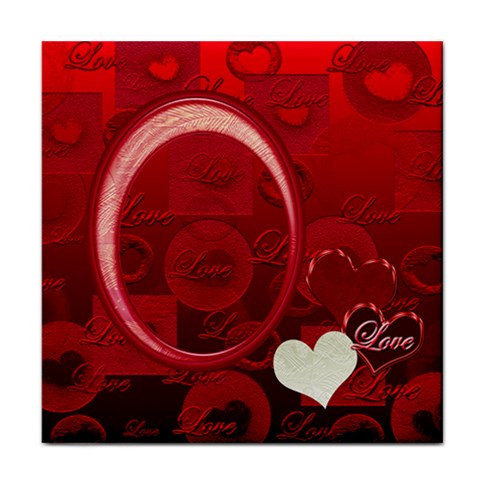 I Heart You Red Love Face Towel By Ellan Front