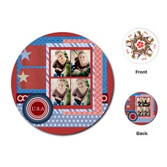 usa - Playing Cards Single Design (Round)