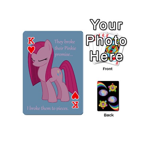 King Pony Cards 1 (with Pips) By Aaron Front - HeartK