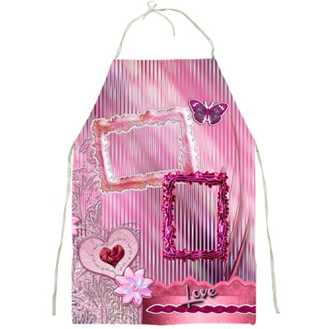 Love Pink Heart Apron By Ellan Front