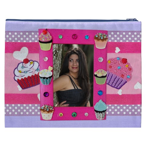 Any Time Is Cupcake Time Cosmetic Bag By Ivelyn Back