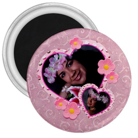 Pink 3  Magnet By Ivelyn Front
