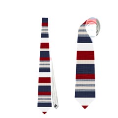 red white blue tie - Necktie (One Side)