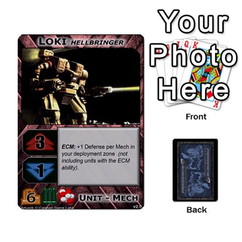 King Battletech: Domination V2 1 Supply Cards By Scott Heise Front - SpadeK