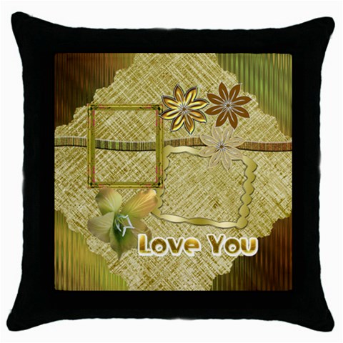 Love You Gold Throw Pillow Case By Ellan Front