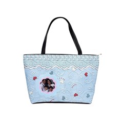 blue swirls  - Classic Shoulder Handbag