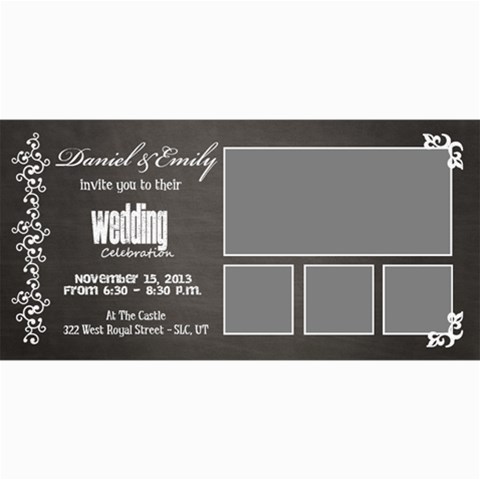 Wedding Invite By Emily 8 x4  Photo Card - 1