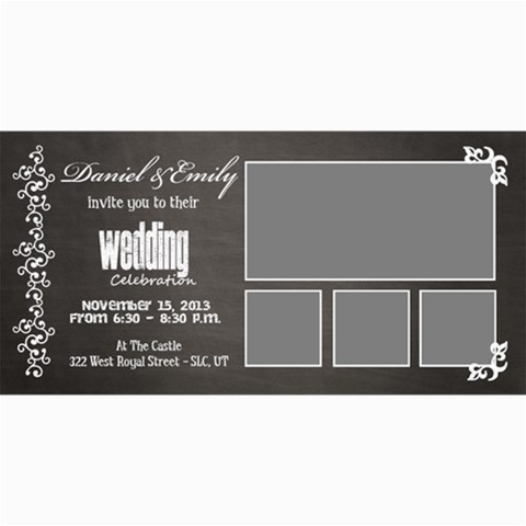 Wedding Invite By Emily 8 x4  Photo Card - 4