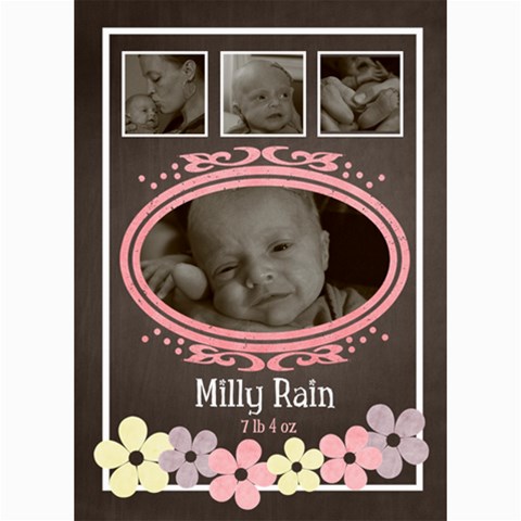 Birth Announcement By Emily 7 x5  Photo Card - 9