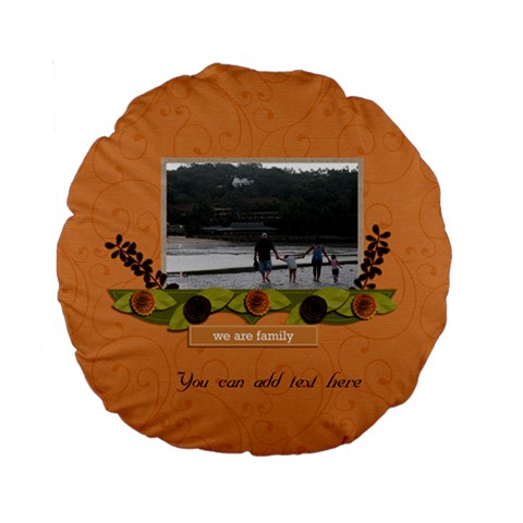 15  Premium Round Cushion : We Are Family By Jennyl Back