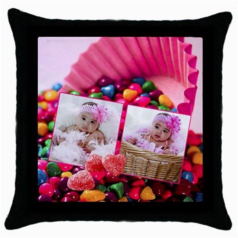 Candy Hearts Pillow By Ivelyn Front