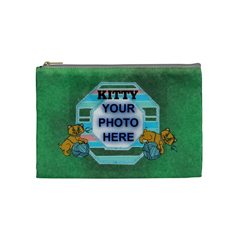 Kitty Medium Cosmetic Bag 2 By Joy Johns Front
