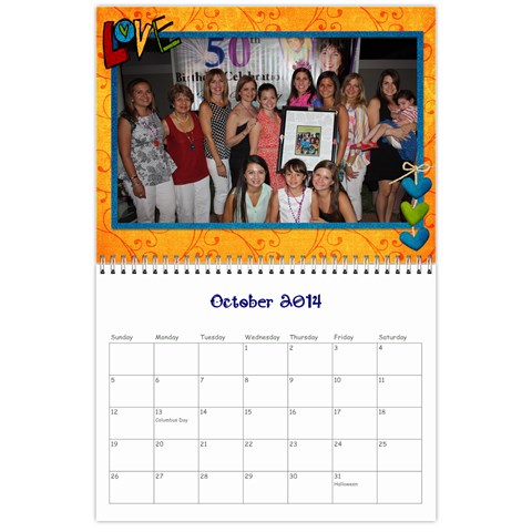 Calendario 2014 By Edna Oct 2014