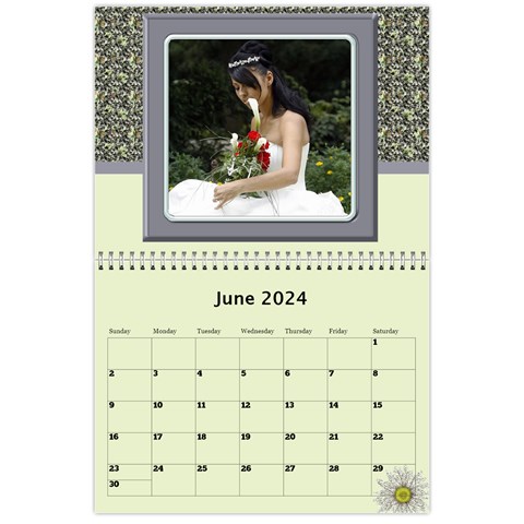 Country Floral 11x8 5 Calendar (any Year) By Deborah Jun 2024
