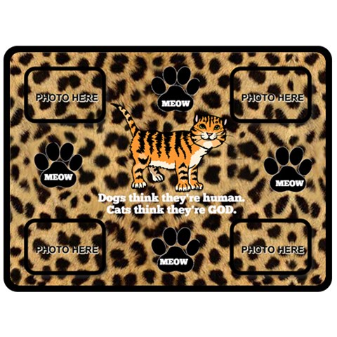 Meow Large Blanket By Joy Johns 80 x60  Blanket Front