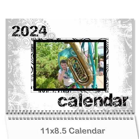 2024 Faded Glory Monochrome Calendar By Catvinnat Cover