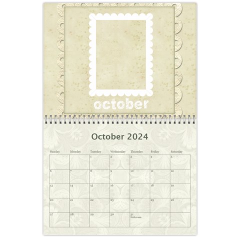2024 Damask Wedding Calendar  By Catvinnat Oct 2024