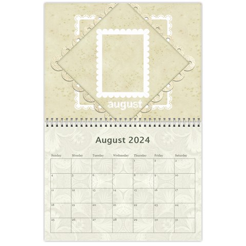 2024 Damask Wedding Calendar  By Catvinnat Aug 2024