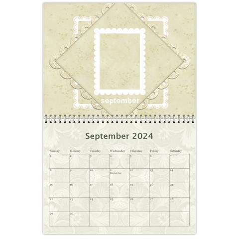 2024 Damask Wedding Calendar  By Catvinnat Sep 2024