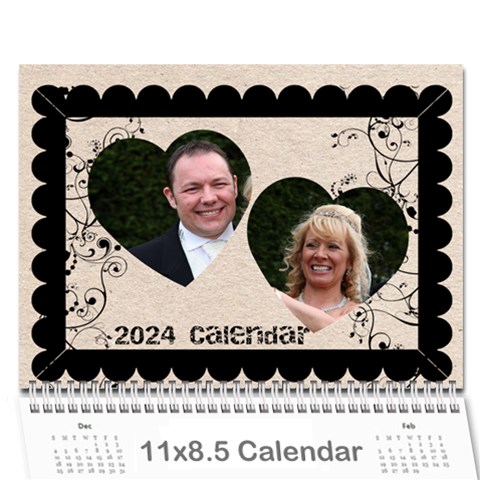 2024 Twin Hearts Wedding Celebration Calendar  By Catvinnat Cover