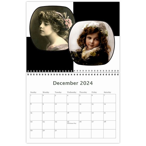 2024 Vintage Prints Calendar By Catvinnat Dec 2024