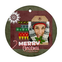 christmas - Round Ornament (Two Sides)