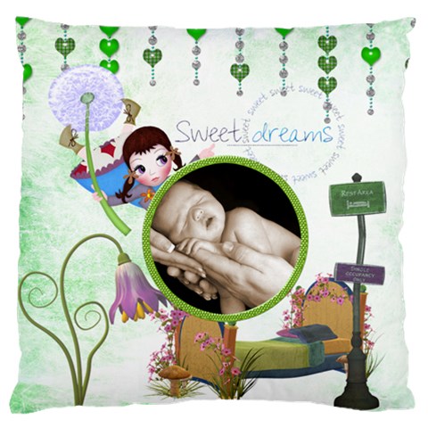 Sweet Dreams  Large Cushion Single Side By Catvinnat Front
