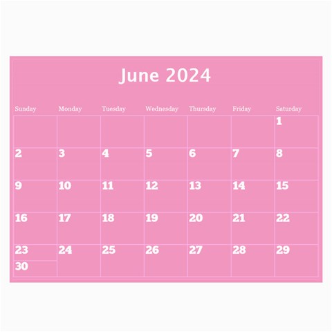 Pink Princess Wall Calendar 11x8 5 By Deborah Dec 2024