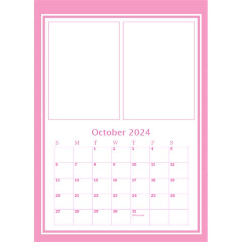 Pink Princess Desktop Calendar By Deborah Oct 2024