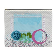 Blue, Pink and Green cosmetic bag XL - Cosmetic Bag (XL)