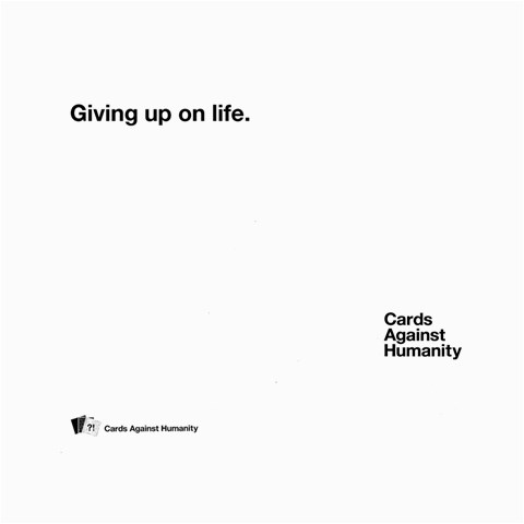 Ace Cah White Cards 7 By Steven Front - HeartA