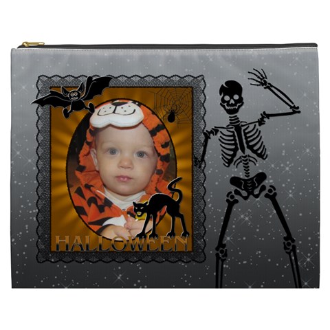 Halloween Xxxl Cosmetic Bag By Lil Front