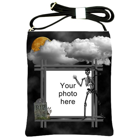 Scary Halloween Shoulder Sling Bag By Lil Front