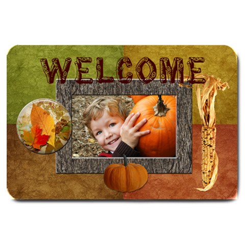 Autumn Welcome By Angeye 30 x20  Door Mat