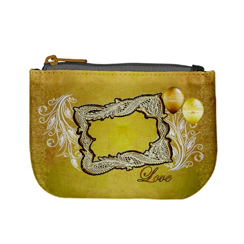 Love Just Married Gold Coin Purse By Ellan Front