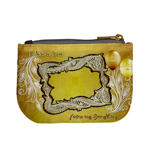 Love Just Married Gold Coin Purse By Ellan Back
