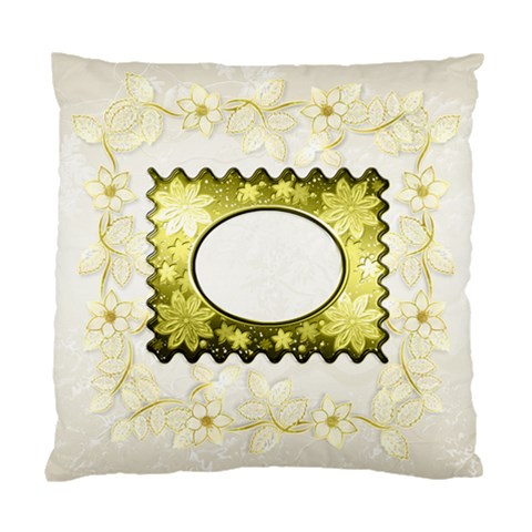 White Floral Cushion Case One Side By Ellan Front