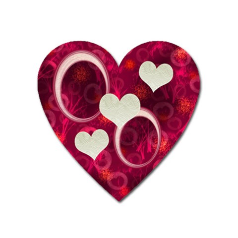 I Heart You Pink Heart Magnet By Ellan Front