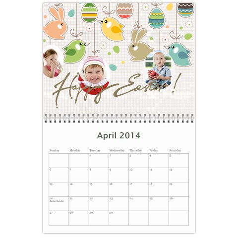 Year Calendar By C1 Apr 2014