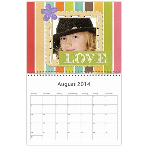 Year Calendar By C1 Aug 2014