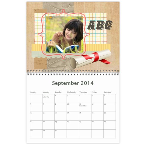 Year Calendar By C1 Sep 2014