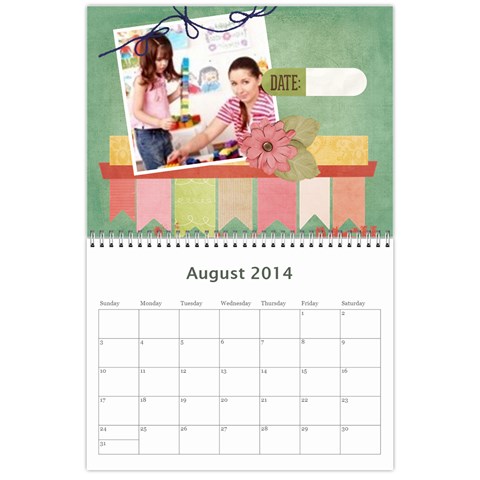 Year Calendar By C1 Aug 2014